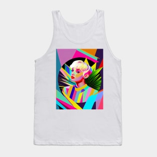 Abstract pop art style woman portrait Tank Top